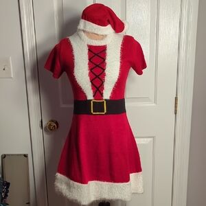Red Santa Dress with Hat NWOT